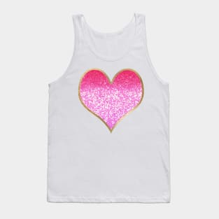 Heart - golden bright pink gradient Tank Top